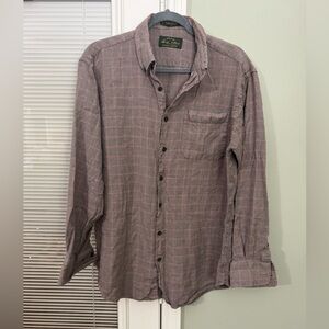 Orvis Men's Casual Pink Checkered Shirt